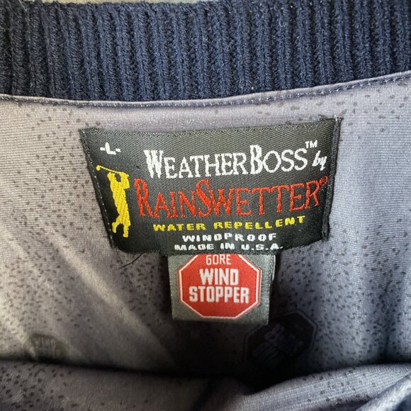 RainSwetter  Weather Boss Windbreaker Mens L Gore Wind Stopper Golf Made In USA - Picture 2 of 9